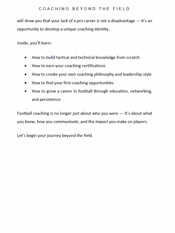From Sidelines to Success – How to Build a Football Coaching Career Without Playing Professionally